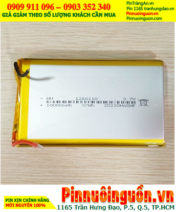 LP-1260110, Pin sạc 3.7v LiPolymer 1260110 với 10.000mAh (12x60x110mm) (ĐÃ gắn mạch sạc)